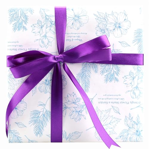 3/4 Inch Purple Satin Ribbon 50 Yards Single Face Polyester - color: Purple, size: 3/4 inch