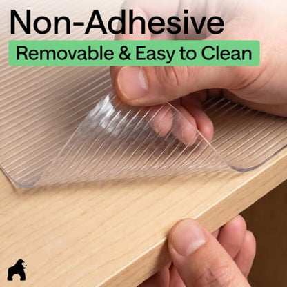 GORILLA GRIP Shelf Liner, Non-Adhesive Cabinet Liners, 20"x30' Clear - color: Clear (Ribbed), size: 20" X 30'
