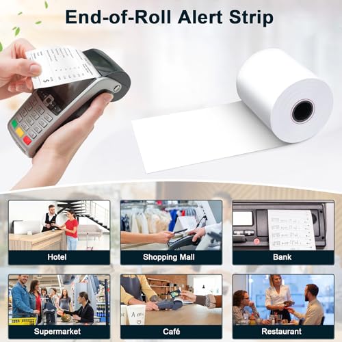 (200 Rolls) 2 1/4 x 50 Thermal Paper Rolls- Credit Card Receipt Paper - BPA-Free, Compatible with Clover Flex, Square Terminal and More - size: 200 Rolls- 2 1/4 x 50 thermal paper