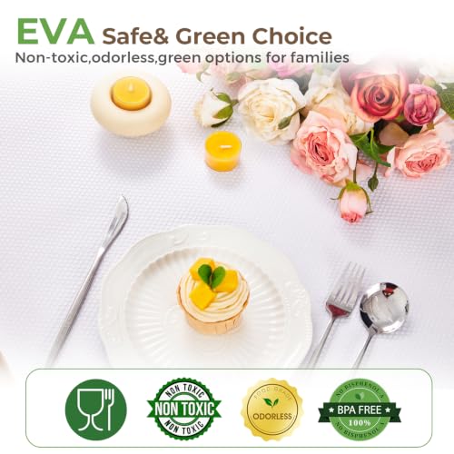 100% EVA Shelf Liner Waterproof Non Adhesive, 12" x 120", White - color: White, size: 12"W x 120"L