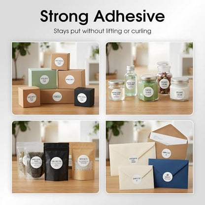 1" Circle Labels for Laser & Inkjet, Spartan Industrial Template C002 - size: 1" Circle