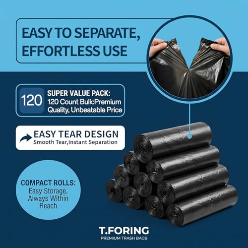 35-40 Gallon Trash Bags Unscented, 35'' x 40'', Black, 120 Count - color: 35-40 Gallon | 120 Count, size: 120 Count(pack of 1)