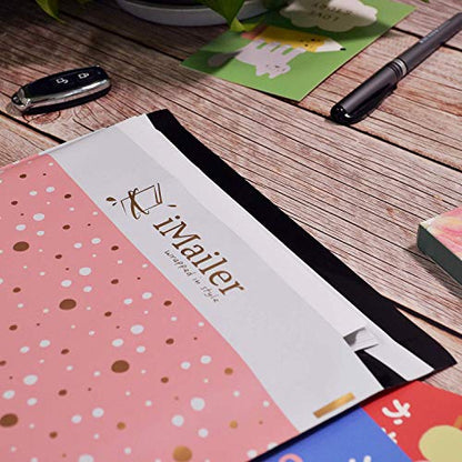 100 Count - 12 x 15.5 inch, Pink Polka Dot - Thank You Poly Mailer Envelope, Mailing Shipping Bags with Self Seal Strip - color: Pink Polka Dot - Thank You, size: 12" x 15.5"