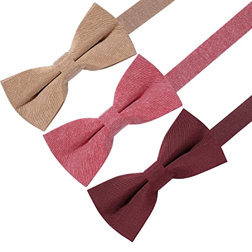 AUSKY 8 PACKS Elegant Adjustable Pre-tied Bow Ties for Men Boys (1&4&5&6&8 Pack for option) - color: M5
