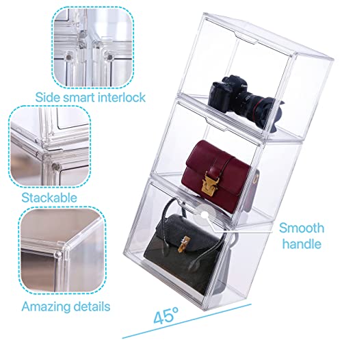 ZLLZUU Purse Organizer for Closet, X-Large Acrylic Display Case 3 Pack - size: 3pack-X Large