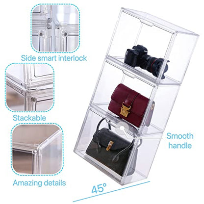 ZLLZUU Purse Organizer for Closet, X-Large Acrylic Display Case 3 Pack - size: 3pack-X Large