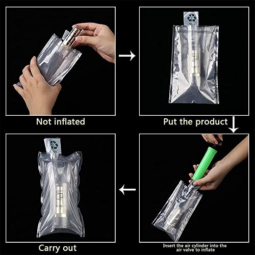 Miupoo Packaging Air Bags,Clear Plastic Inflatable Air Packaging Protector Bag with Free Pump Cushion,Air Inflatable Cushion Blocking Packaging Bag,6x6 Inches,50 Pieces - size: 6x6 Inches
