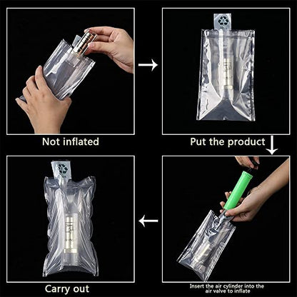 Miupoo Packaging Air Bags,Clear Plastic Inflatable Air Packaging Protector Bag with Free Pump Cushion,Air Inflatable Cushion Blocking Packaging Bag,6x6 Inches,50 Pieces - size: 6x6 Inches