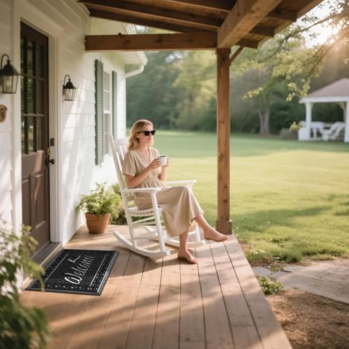 Yimobra Artificial Grass Welcome Mat, 29.5 x 17 in, Black - color: Black, size: 29.5x17 Inch