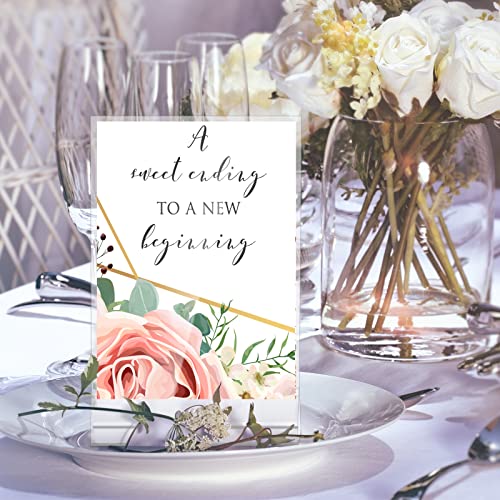 Yulejo 24 Pack Acrylic Sign Holder, Clear Plastic Table Display, 5 x 7In - size: 5 x 7 Inches