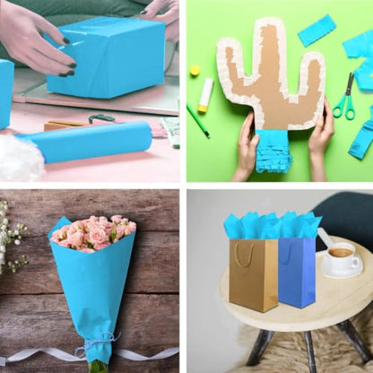 Jkopsnr 100 Sheets Turquoise Tissue Paper 20x14 Inches - color: Turquoise Blue, size: 14x20