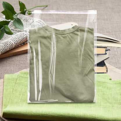 70 Pack 12x16" Clear Cellophane Bags for Shirts, Gift Wrapping, Artwork - size: 12x16 Inch