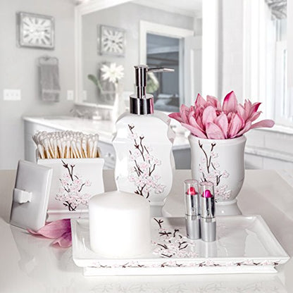 Creative Scents Vanda White Soap Dispenser Bathroom Countertop Lotion Pump - style: Soap Dispenser