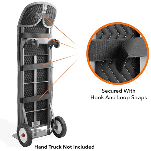 Sure-Max Heavy Duty Round Top Hand Truck Dolly Cover, Woven Cotton/Polyester, 50" x 16", Black