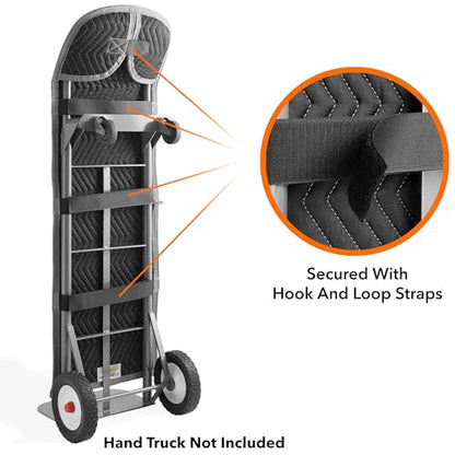 Sure-Max Heavy Duty Round Top Hand Truck Dolly Cover, Woven Cotton/Polyester, 50" x 16", Black