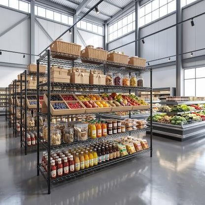 REIBII Storage Shelves, 3200LBS Heavy Duty&Adjustable Height for Garage - size: 4 SET-55.5" W X 18''D X 71" H