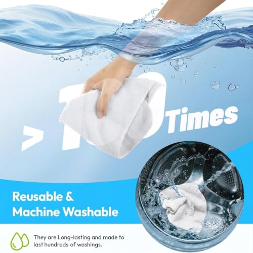Microfiber Cleaning Cloth 12 Pack, 12 x 12 Inch White - color: White