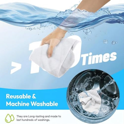 Microfiber Cleaning Cloth 12 Pack, 12 x 12 Inch White - color: White