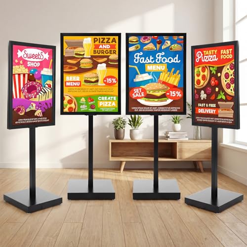 Gilprop 2 Pcs Poster Stand 19.6x27.5, Double Sided Metal Floor Sign Holder