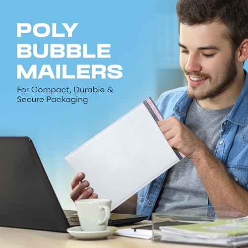 Arctic White Bubble Mailers 5x10 Poly Padded Envelopes #00, 250 Pack - color: Arctic White, size: 5"x10" / 250 Pack