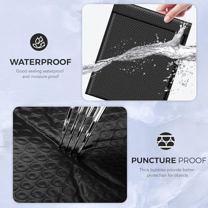 Metronic Large Bubble Mailers 12x15 Inch 40 Pack Padded Envelopes Black - color: Black, size: 12x15" 40PC