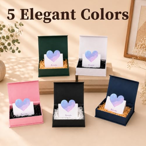 Magnetic Closure Gift Boxes, 6‑Pack Black Small Magnetic Gift Box - color: Black, size: 1 Count (Pack of 6)
