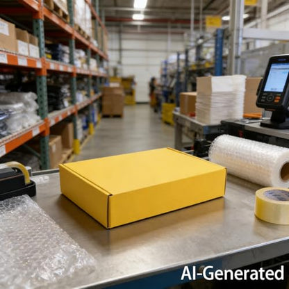 Small Yellow Shipping Packaging Boxes,L8xW5.5xH1.5 Inch Mailer Boxes 20Pcs - color: Yellow-2, size: Small-L8xW5.5xH1.5 inch
