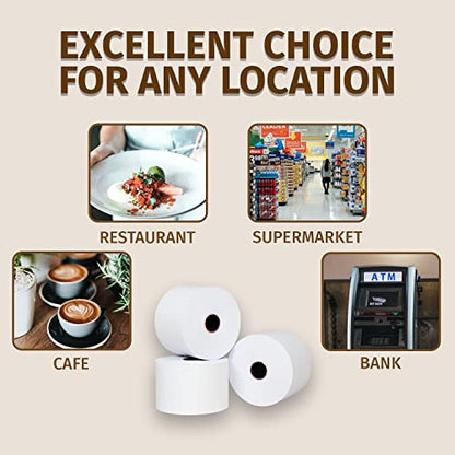 (50) Gorilla Supply 2 1/4 x 85 Thermal Paper Receipt Rolls Clover Mini Verifone VX510 VX570 FD50 T4220, 2.25 x 85 ft, POS/Cash Register Paper, BPA Free, 50 Rolls (Pack of 4) - size: 2 1/4" X 85' (Pack of 4)