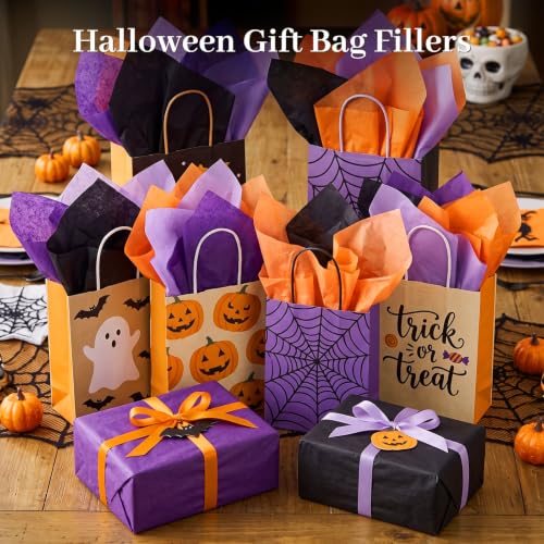 Shindel 120 Sheets Halloween Tissue Paper, 20 X 14 inch, 5 Colors - color: Mixed Color