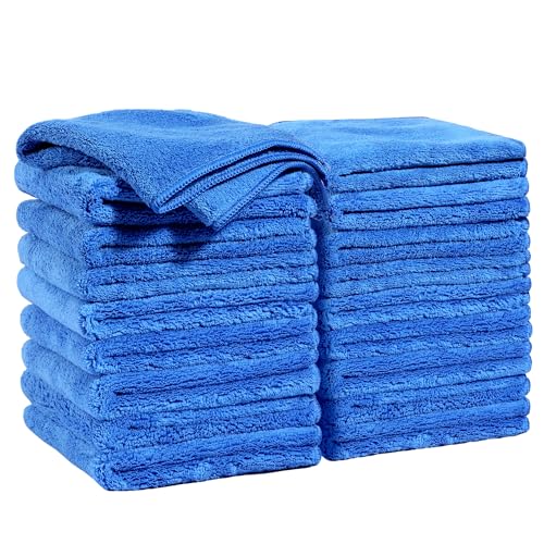 JOYMOOP Microfiber Cleaning Cloth, 18 Piece Set, Medium, Blue - color: L