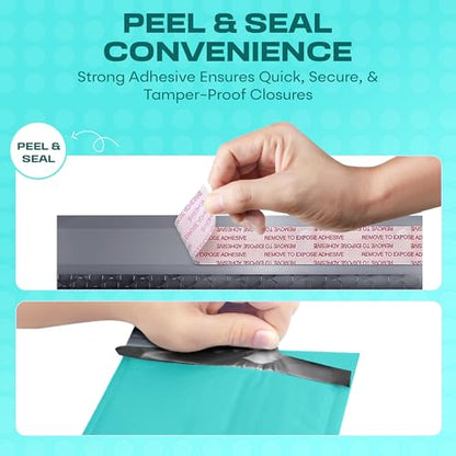 Teal Bubble Mailers 4x8, Self Seal Poly Padded Envelopes #000, 500 Pack - color: Teal, size: 4"x8" / 500 Pack