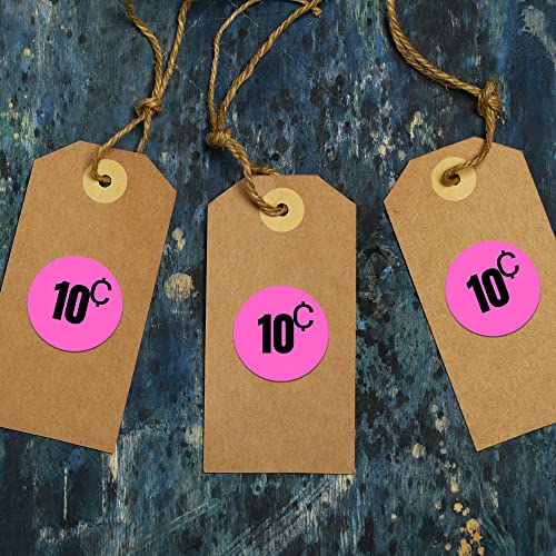 Mobiusea Creation 480pcs 10 Cent Price Stickers Price Tag Labels 3/4" - size: 10 Cents | 480 pcs