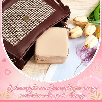 Taiyin 6/12/50 Pcs Travel Jewelry Case Bulk - color: Beige