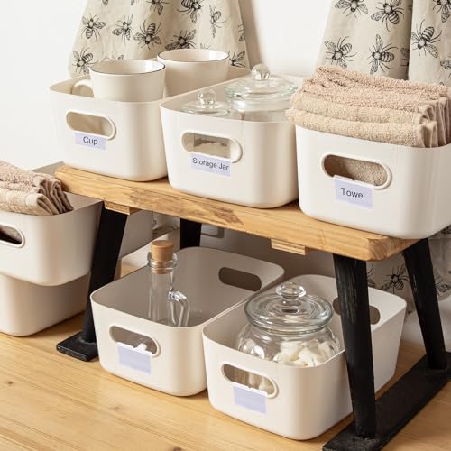 PATIKIL 50 Pcs Wire Shelf Label Holder, Plastic Storage Bins Clip Merchandise Sign Display Holder Label Holders for Market, Retail Shop, and Pantry(1.65x2.17 inch) - size: 1.65x2.17 Inch