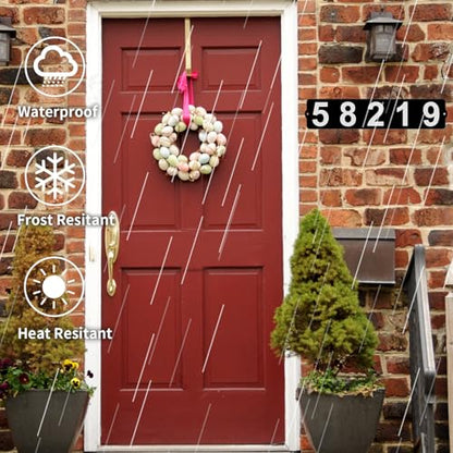 Metal Mailbox Numbers, Address House Plaque, Waterproof - color: Black(classic)