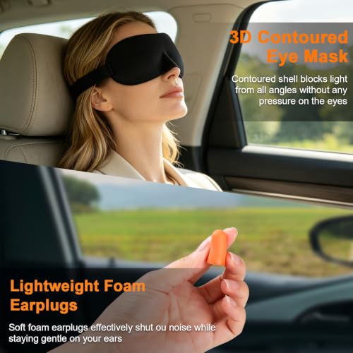 Travel Pillow - Hooded Neck Pillow Airplane Memory Foam Filling - color: Midnight Blue