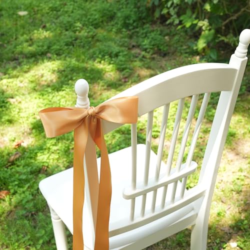 Gold Double Face Satin Ribbon, 2 Inch x 25 Yards - color: Gold