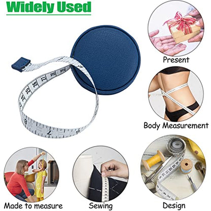 3 Pack Tape Measure 3m/120 Body Measuring Tape for Body Cloth Tape Measure Fabric Tailors Sewing Medical Measurements Tape Retractable Dual Sided Ruler - color: Orange Blue Pink