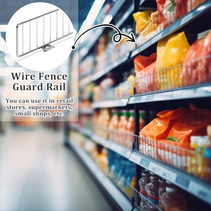 Yaocom 20 Pcs Gondola Shelf Fence 48x3'' Retail Front Wire Guard, Metal - color: Grey, size: 48" x 3"