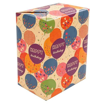 VOWOVOSDAY Happy Birthday Wrapping Paper,Gift Wrapping Paper Roll,Kraft Wrapping Paper-17 inch X 33 Feet Per roll,Colorful Birthday Balloon for Boys Girls,Baby Shower(10Brown Balloon) - color: Kraft Balloon
