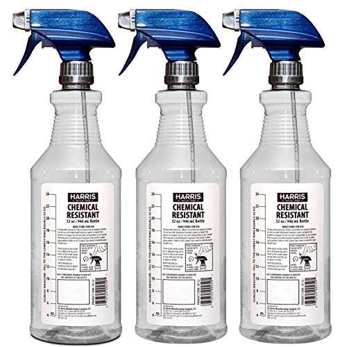 HARRIS Chemically Resistant Professional Empty Spray Bottles, 32oz (3-Pack), for Cleaning Solutions and Water - size: 3 count