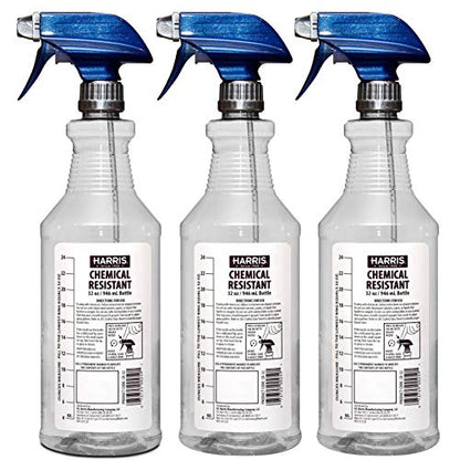 HARRIS Chemically Resistant Professional Empty Spray Bottles, 32oz (3-Pack), for Cleaning Solutions and Water - size: 3 count