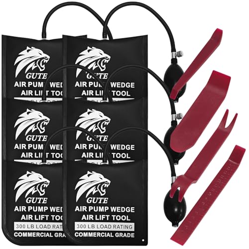 GUTE Air Wedge Bag Pump 6 Pack 300LBS Leveling Alignment Tool Kit - color: White