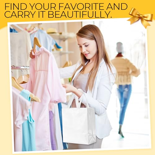 Eccliy 80 Pcs Reusable Gift Bags, Medium, White - color: White, size: Medium
