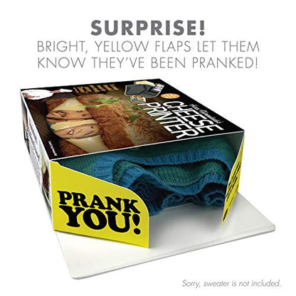 Prank-O Cheese Printer Gag Gift Empty Box, Birthday Gift Box, Wrap Your Real Present in a Convincing and Funny Fake Gift Box, Practical Joke for Birthday Presents, Holidays, Parties - color: Cheese Printer