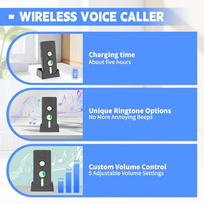 SmartTail 2 Way Wireless Doorbell Intercom, 30 Days Long Standby, 2 Pack