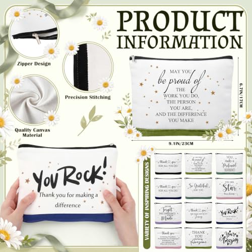 24 Pcs Tote Bags Bulk Appreciation Gifts, Thank You, Muted Colors - color: Muted Colors, style: Thank You