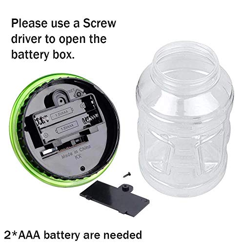 Digital Counting Money Jar, Digital Coin Counter with LCD Display Large Capacity Money Saving Box for Kids Adults as Gift on Christmas,Birthday (Green) - color: Green