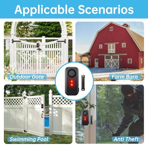 Hendun Upgraded Window Door Alarm With Remote, Pool Alarm For Kids Safety