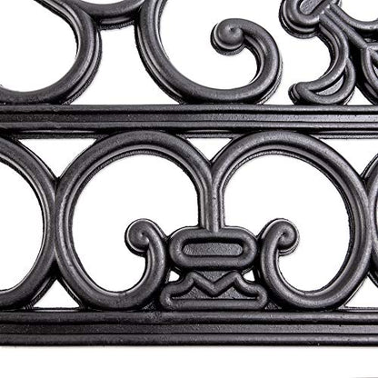 DII Rubber Doormats Collection All Weather, 18x30, Natural Wrought Iron - color: Natural Wrought Iron, size: 1'6" x 2'6" (Rectangular)